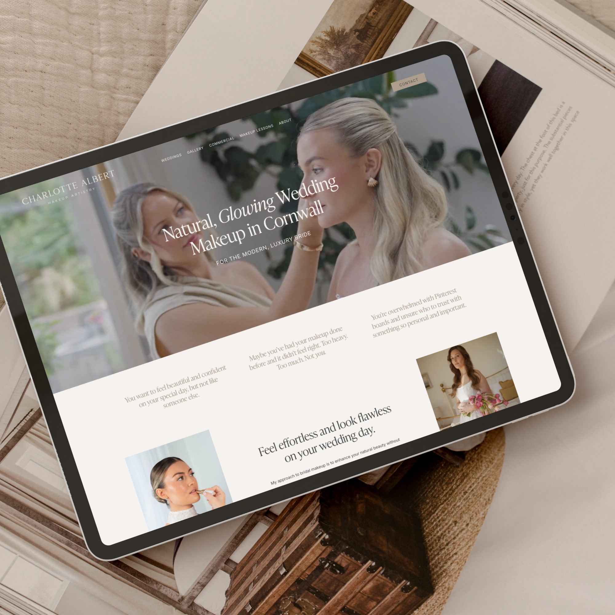 Squarespace website for makeup artist