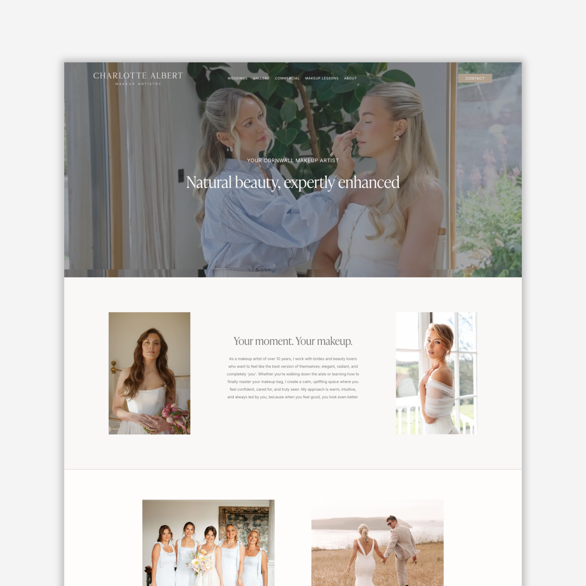 Squarespace website for makeup artist