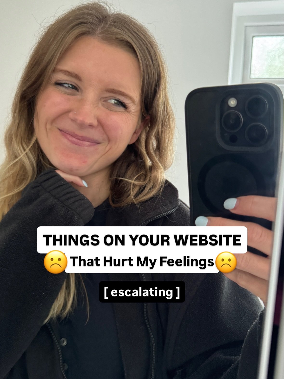 Watch me crash out over these 🙂 

Yes these website design mistakes are ANNOYING AF for your visitors, but they&rsquo;re also doing your business harm too 😫 

If your website isn&rsquo;t ✅ accessible ✅ making it obvious straight away what you do an