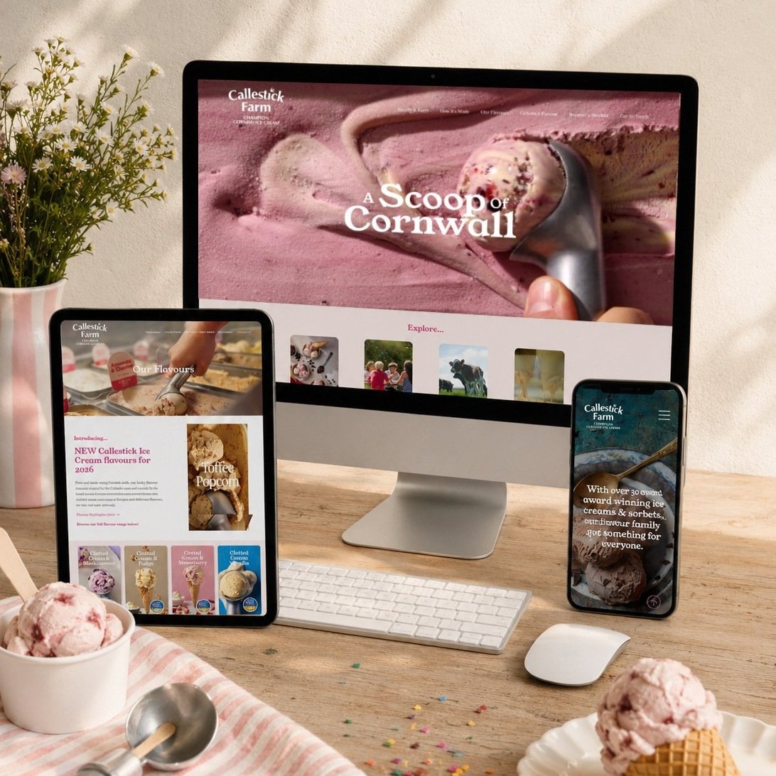 Ice cream website on Squarespace