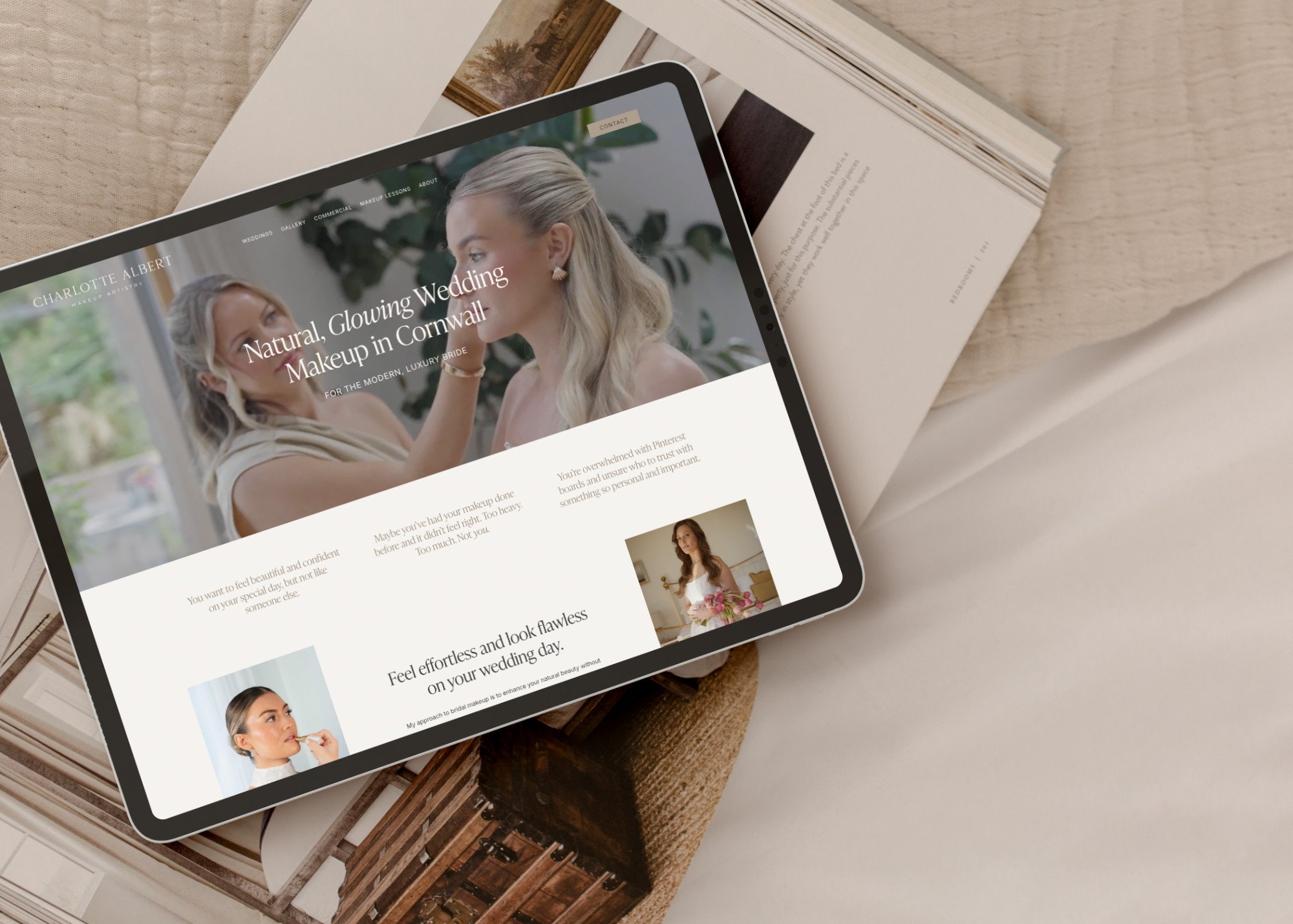 Squarespace website for makeup artist