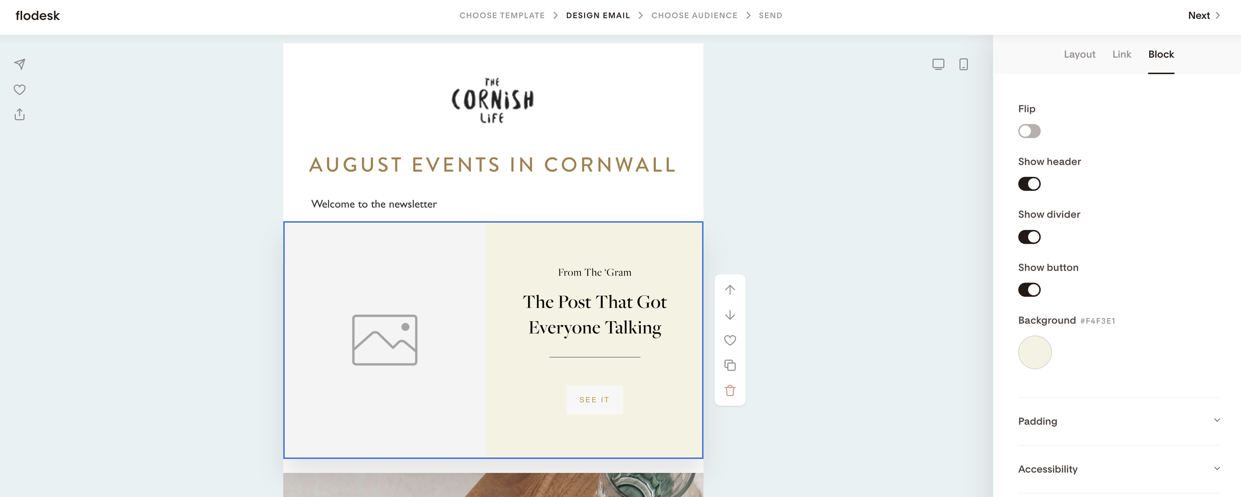 Flodesk email design