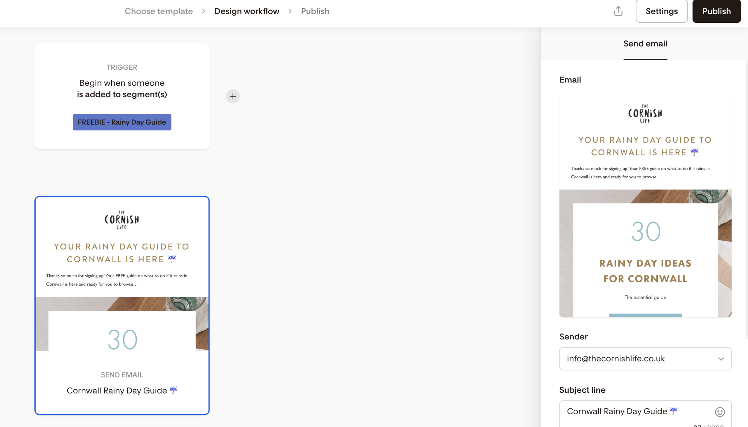 Flodesk workflows