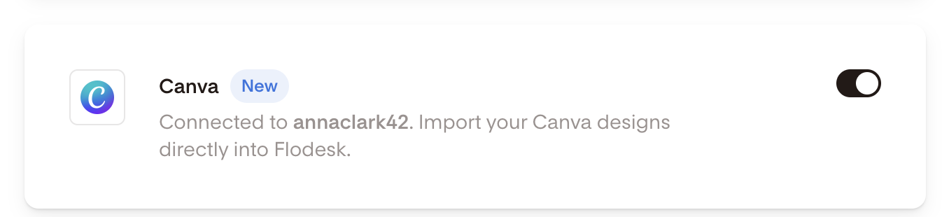 Canva and Flodesk integration