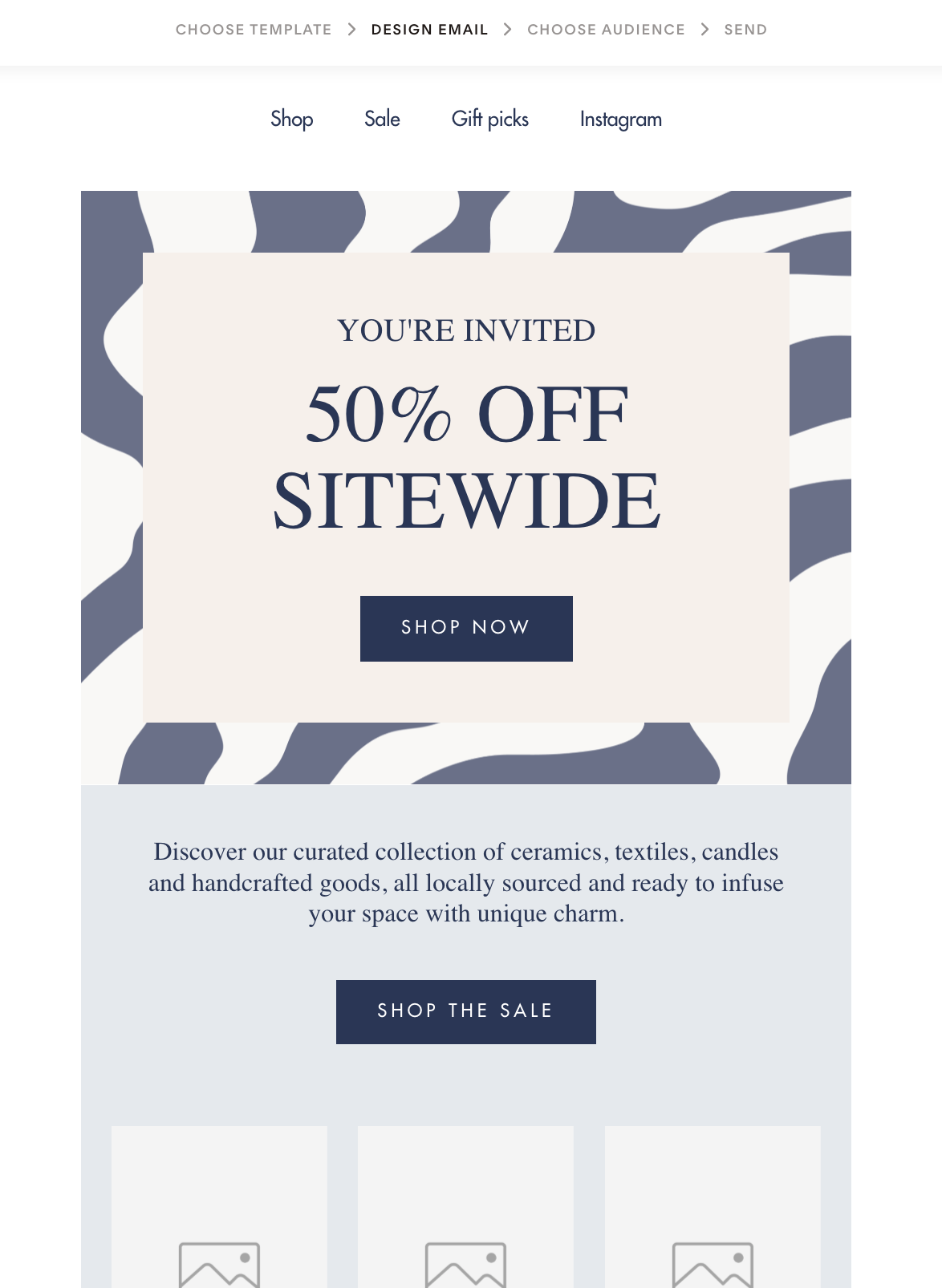 Flodesk email design