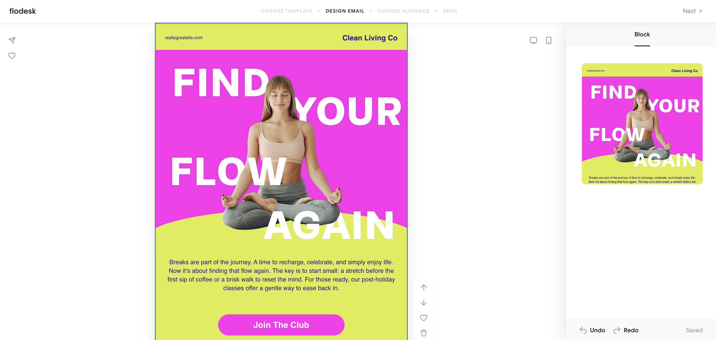 Import Canva designs into Flodesk emails