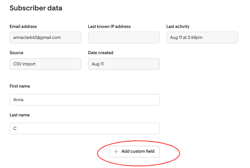 Custom field in Flodesk