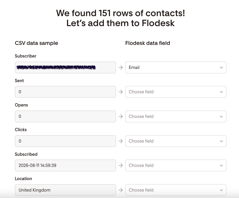 Migrate to Flodesk mapping