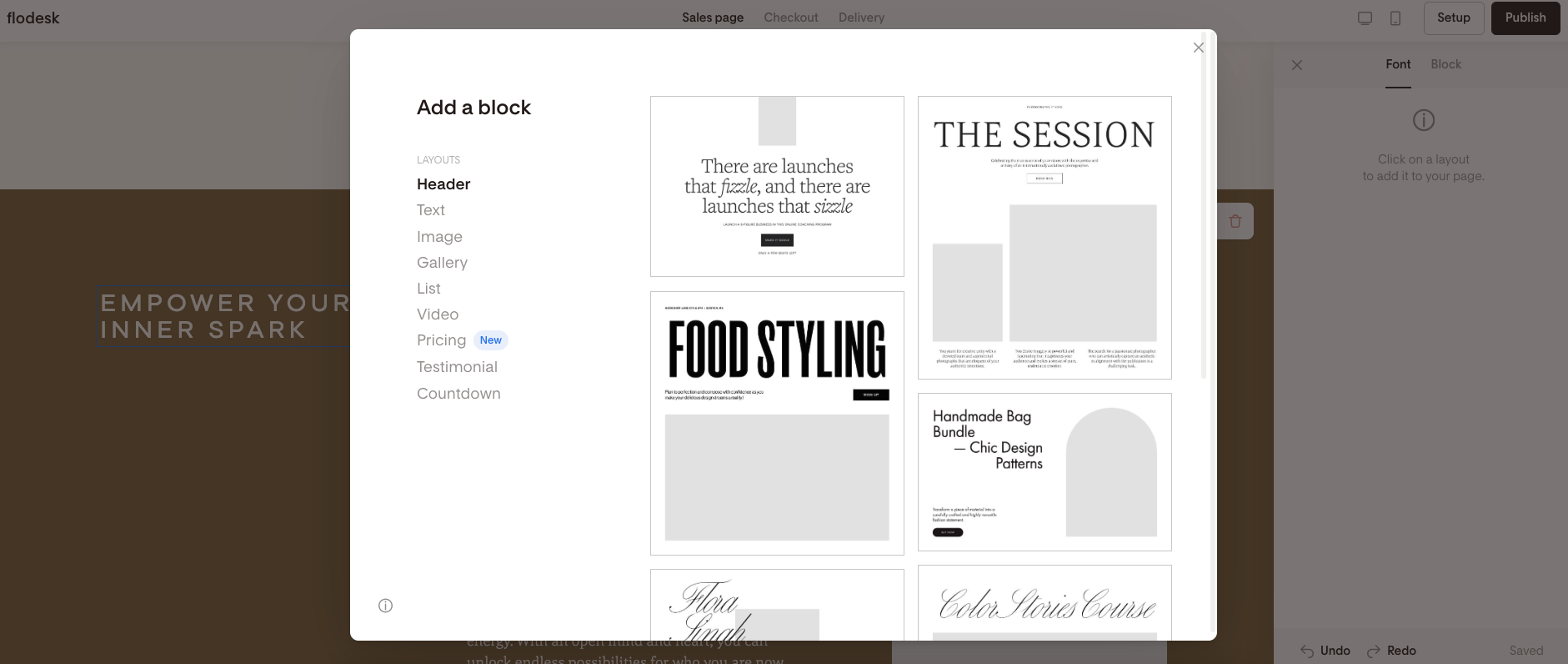 Sell products & services with Flodesk checkout