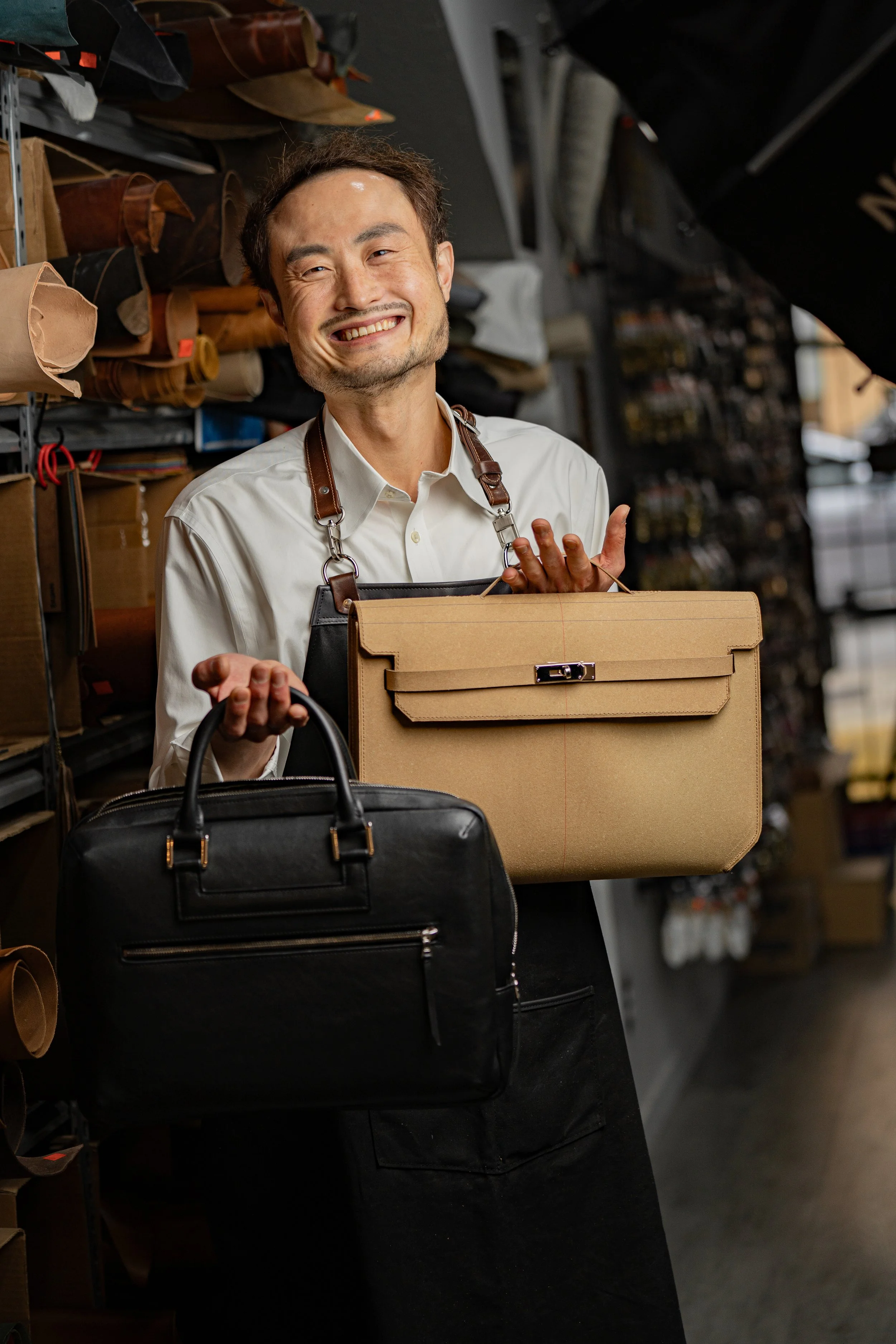 Joe in his atelier, photographed by Dani Cruz