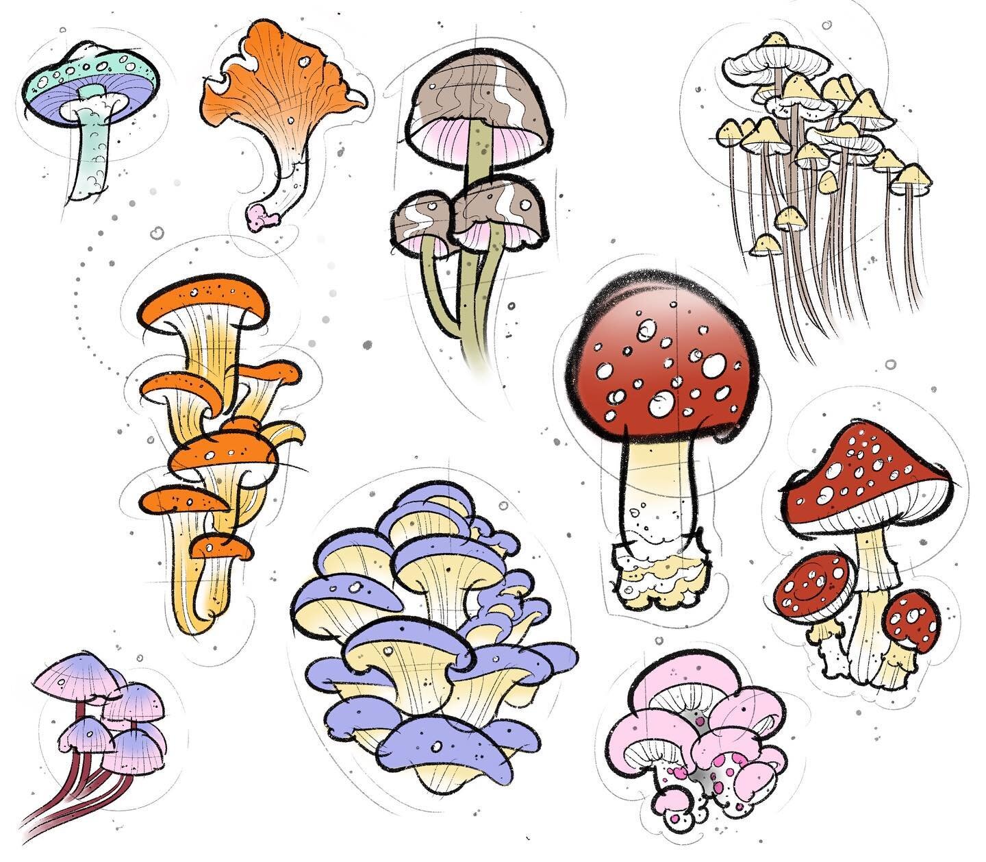 Made a new flash sheet of everybody's favourite mini alien buddies ~ funghi ! 

I'd love to tattoo these, let me know your fave and I'll draw it up 🍄 

For bookings ~ hannahkeuls@gmail.com

#illustrativetattoo #londontattoo #london #tattoo #sketchta