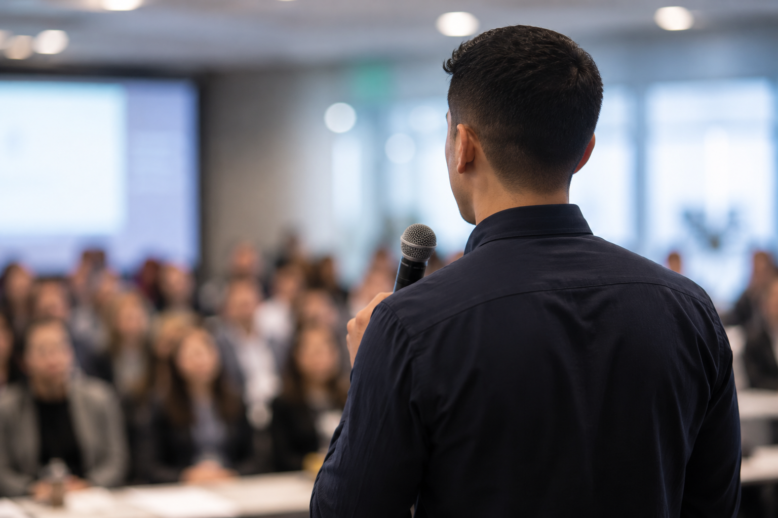 Presenter leading an educational workshop that provides life skills and support for survivors.