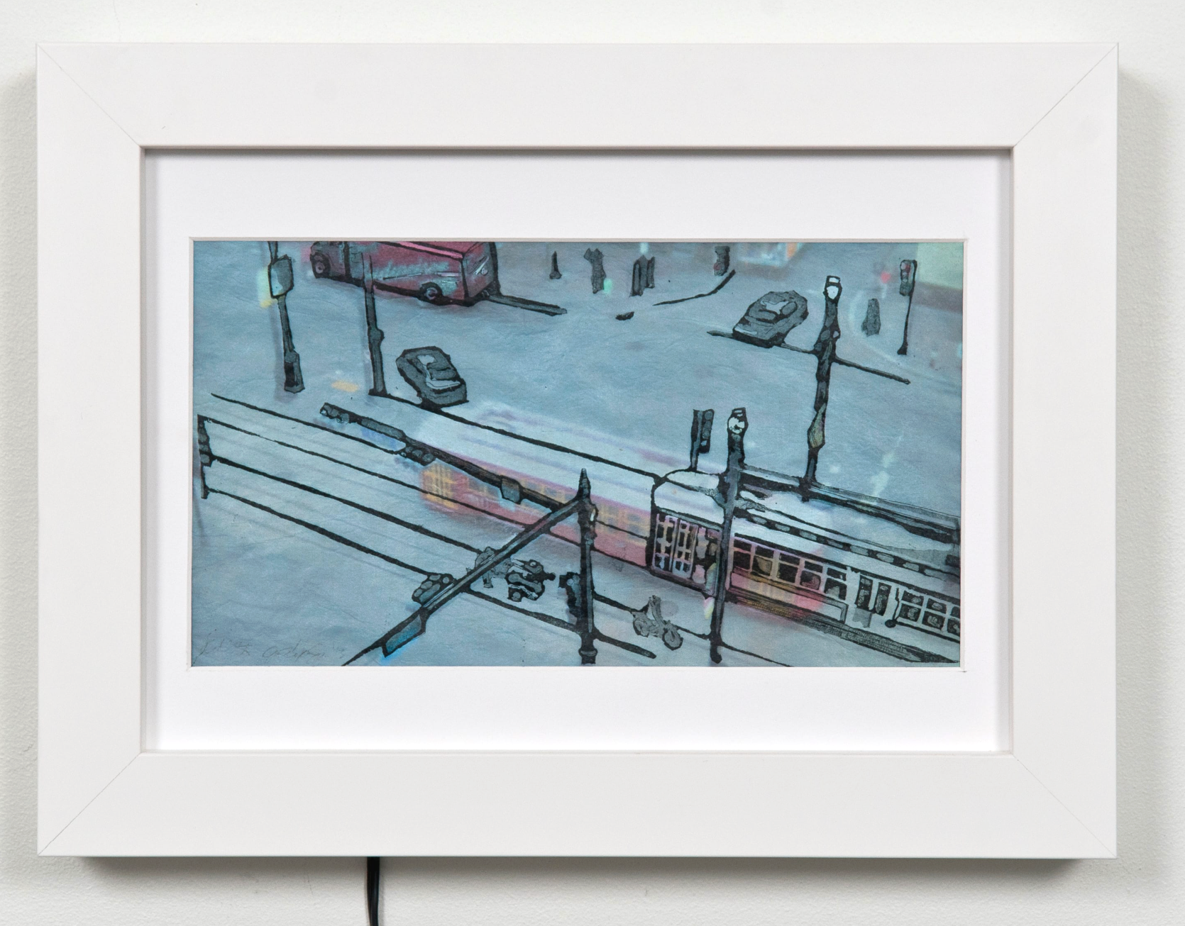 LCD video, etching and aquatint
on varnished mulberry paper
edition 3, 318 x 420 mm
