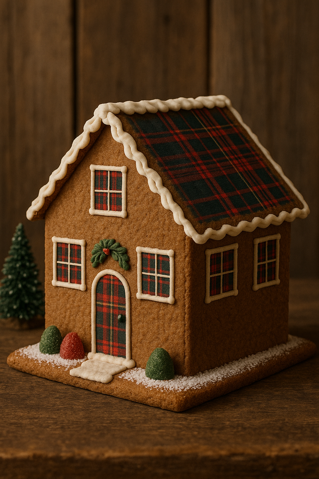 Gingerbread House with Tartan Charm.png