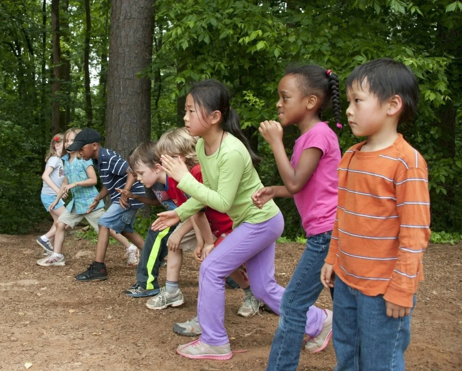 Children playing together outdoors