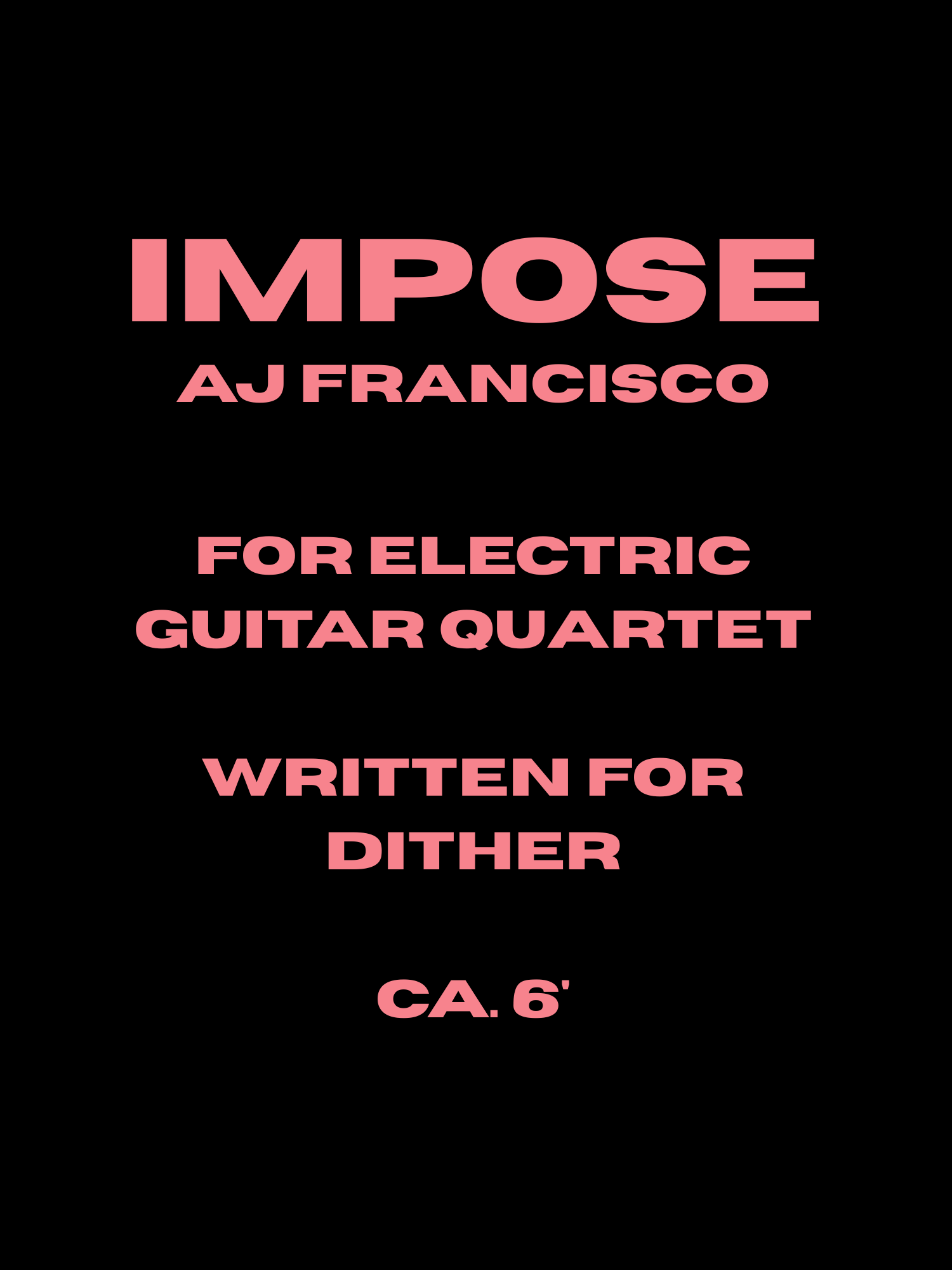 Impose | Electric Guitar Quartet