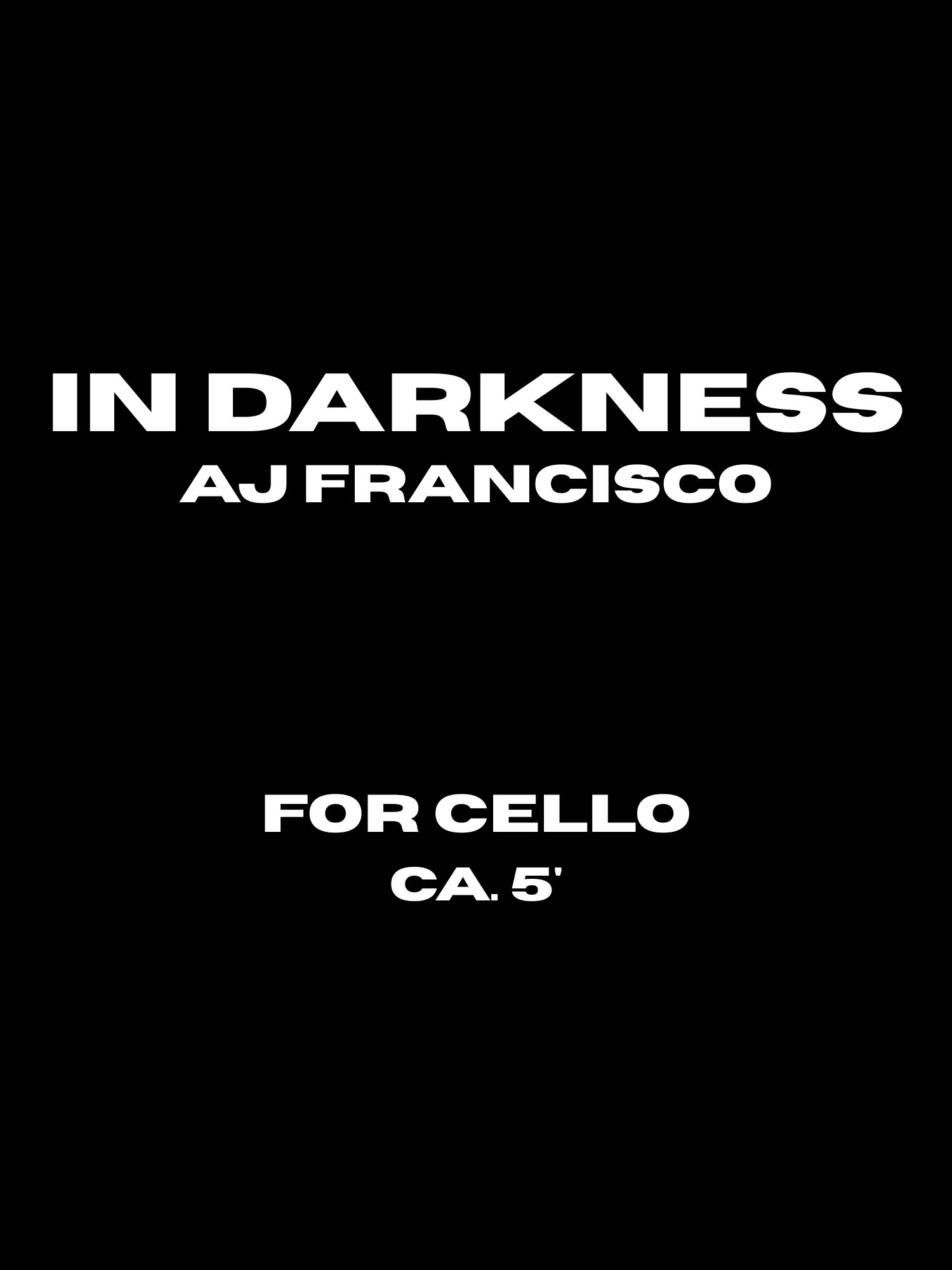 In Darkness | Cello
