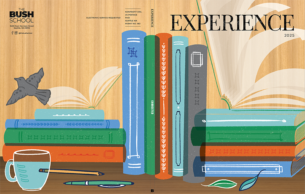 Cover illustration for The Bush School's 2025 magazine