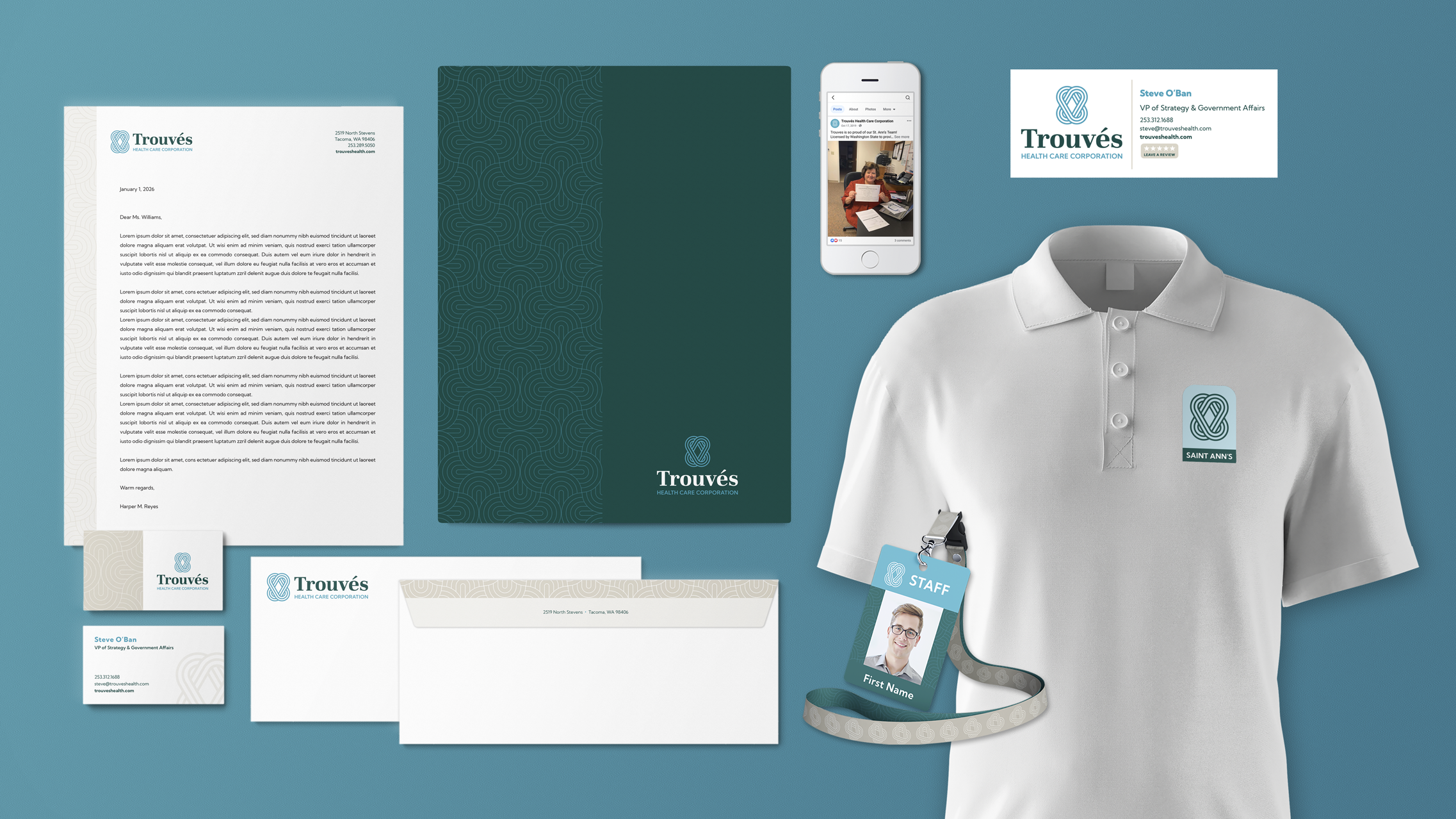 Trouves Health Care: Branding, Logo Design, Business Stationery