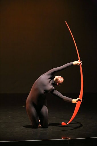 "Dancer in Black with Bow" dance work by Janet Meskin (Photo by Brad Petot)