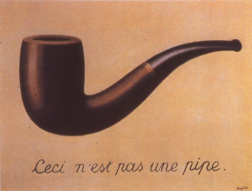 "The Treachery of Images" by Rene Magritte