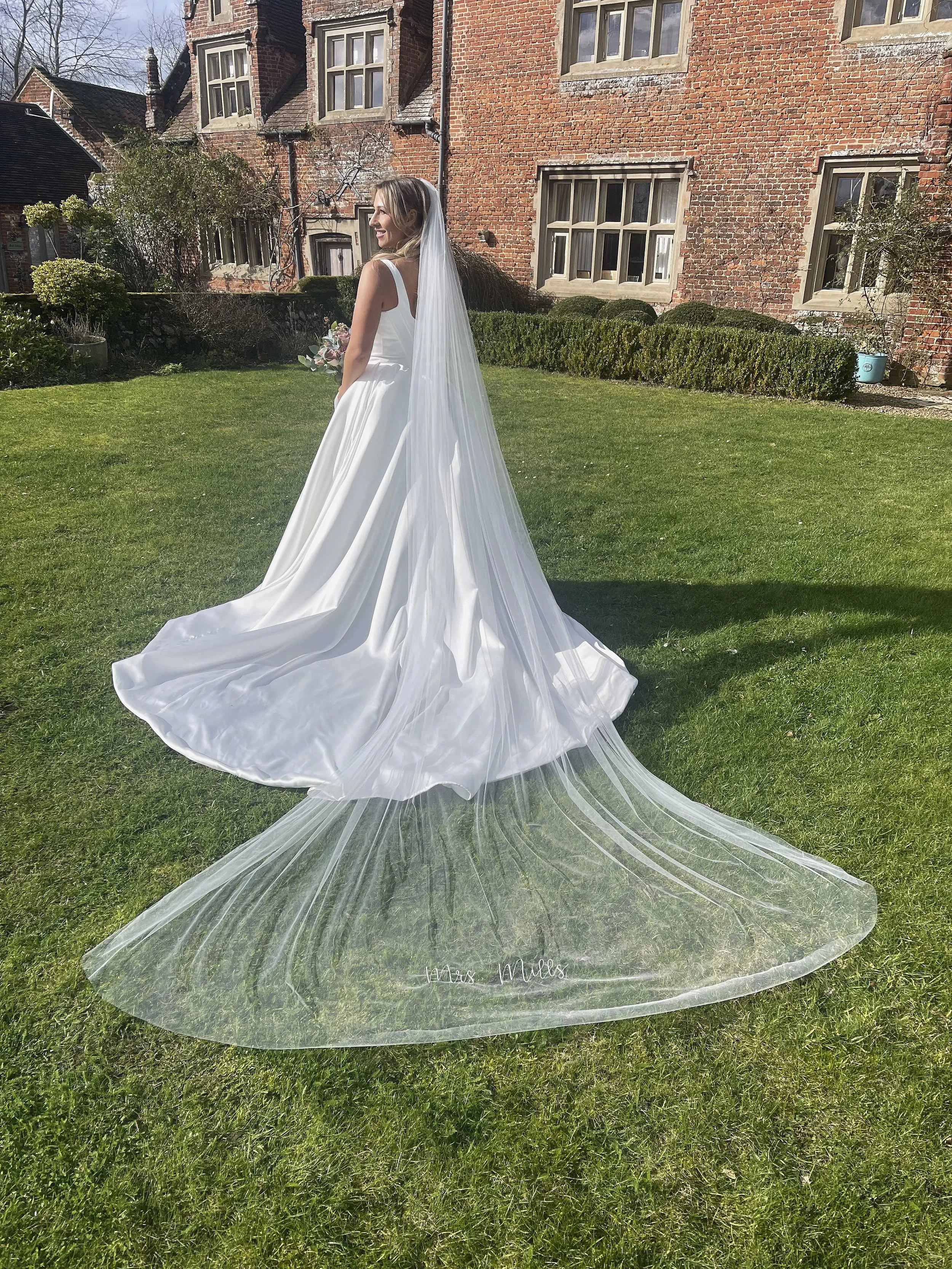 Hand embroidered wedding monogram, customisable wedding embroidery, bridal embroidery, after all this time, Wedding veils bespoke embroidery 