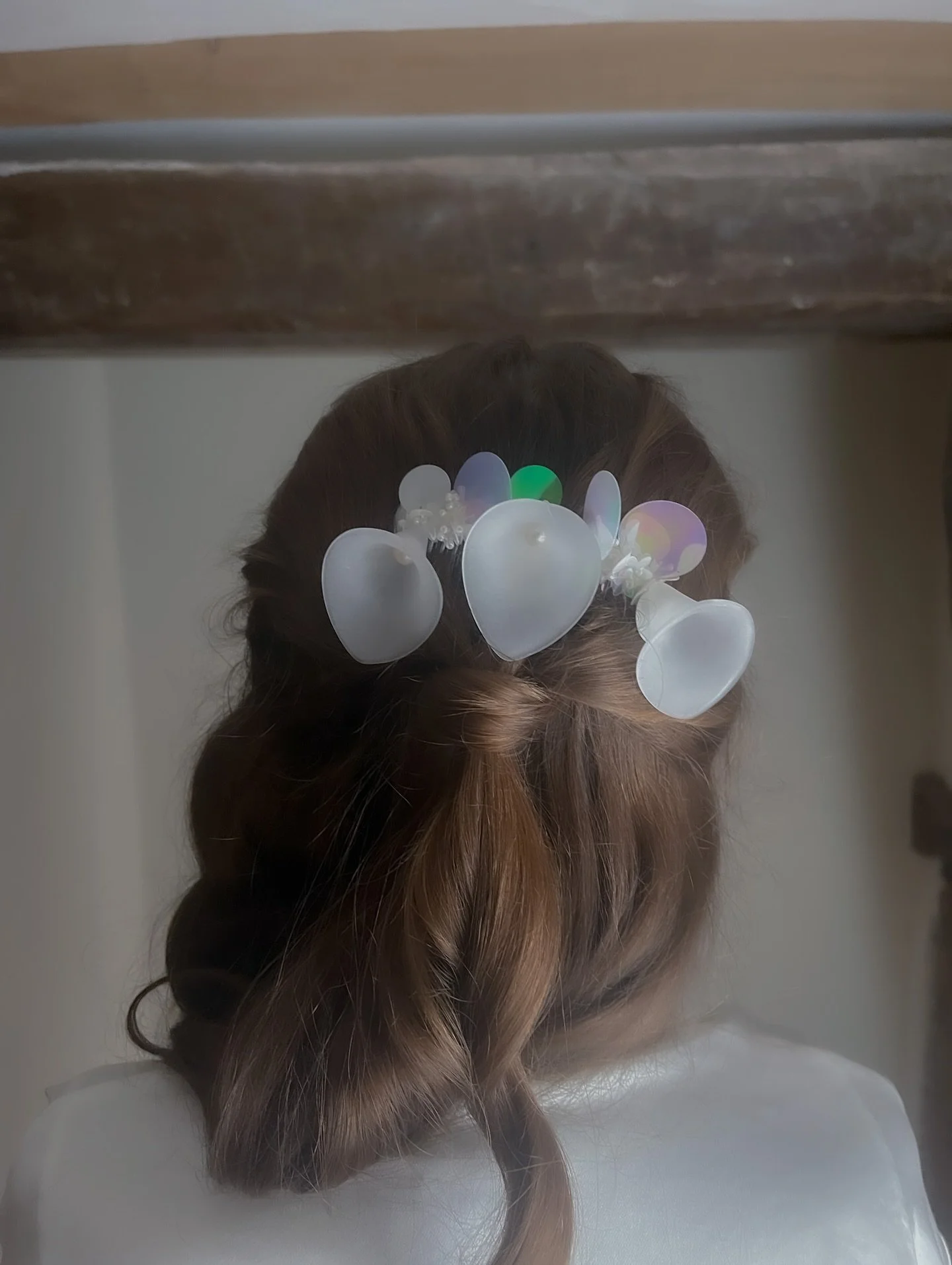Our Calla Lily hair comb, hand made to order to suit your wedding colours. Customise the colours of the sequins, beads and pearls. These are the perfect &lsquo;after church wedding accessory&rsquo;. Checkout our store online to view the collection! 
