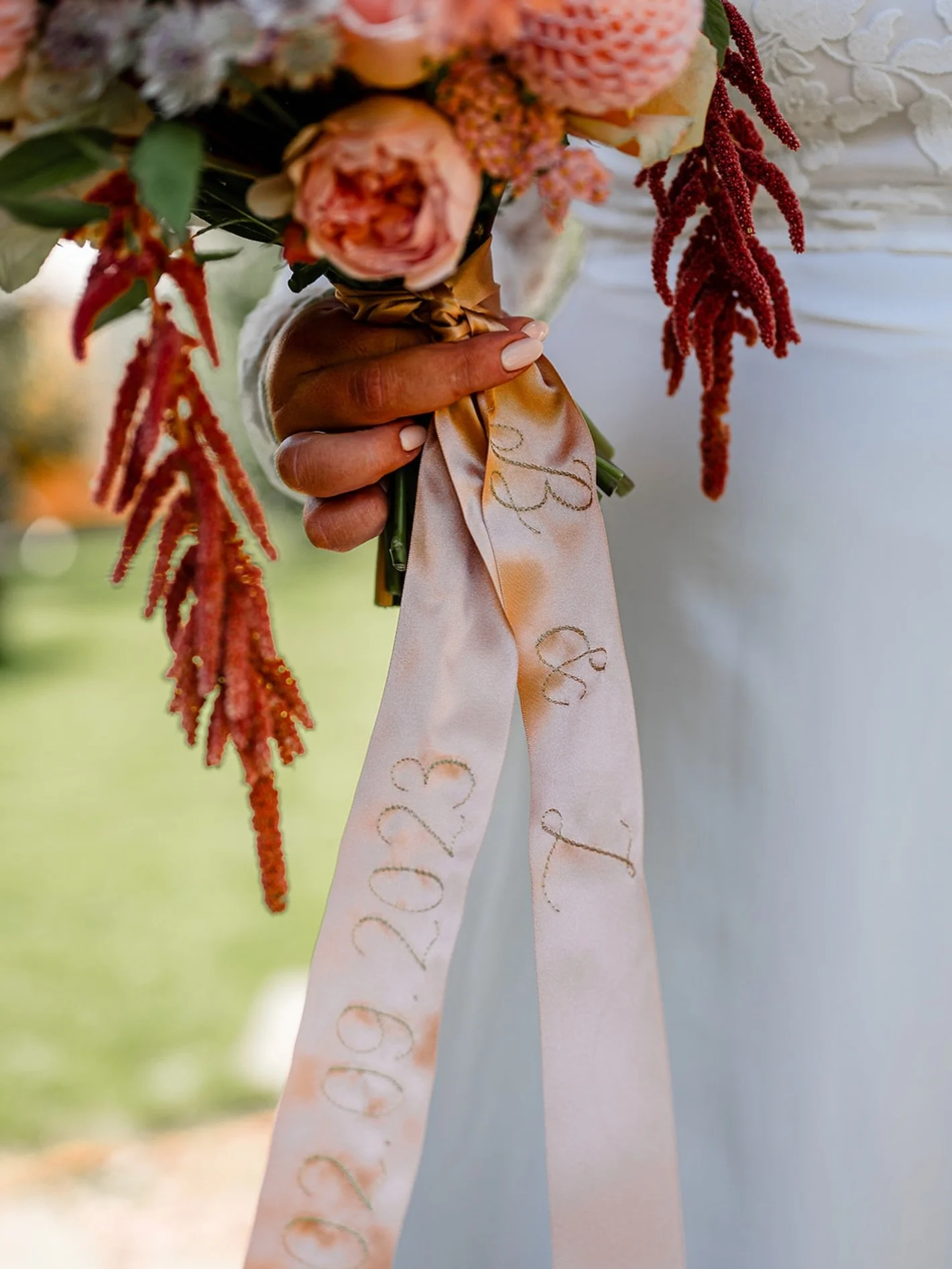 Our initial and date ribbon is our most popular, the perfect gift for a bride, or as a personal touch to your own bouquet 
Customise the colours, fonts and styles to suit your wedding 

#weddingmonogram