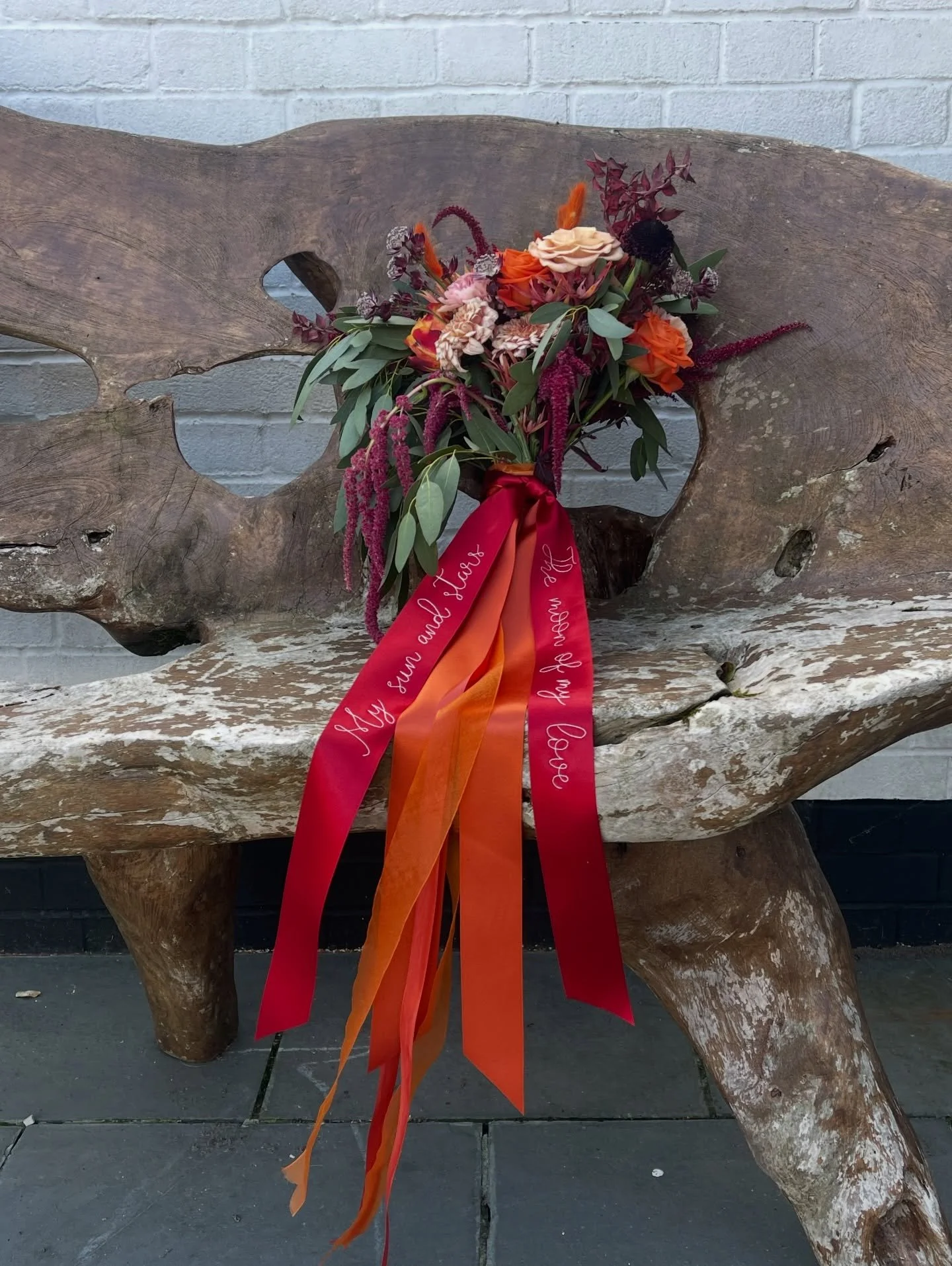 Our customised Game of Thrones bouquet ribbon! 
These colours were so gorgeous!

@megannancycreative 

#gameofthroneswedding