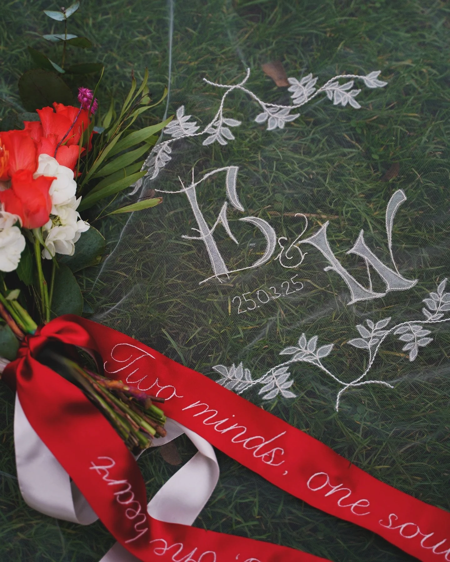 Something Silver
Your customisable real silver, hand embroidered veil. Enclosed between vines are the wedding couple&rsquo;s initials and wedding date, the perfect handmade accessory
Photography by @megannancycreative 

#weddingmonogram