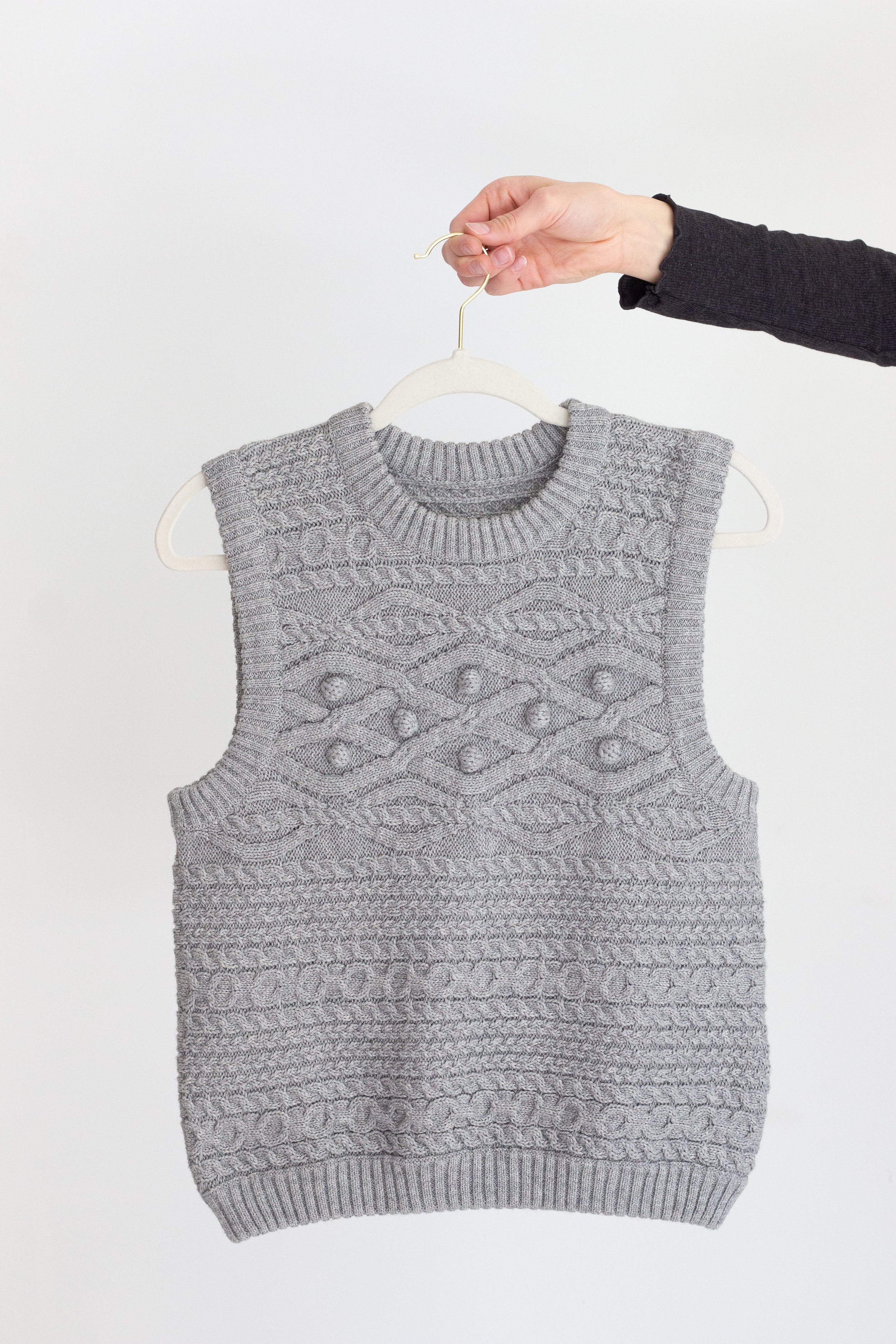 Cable Knit Sweater Vest — HTHR