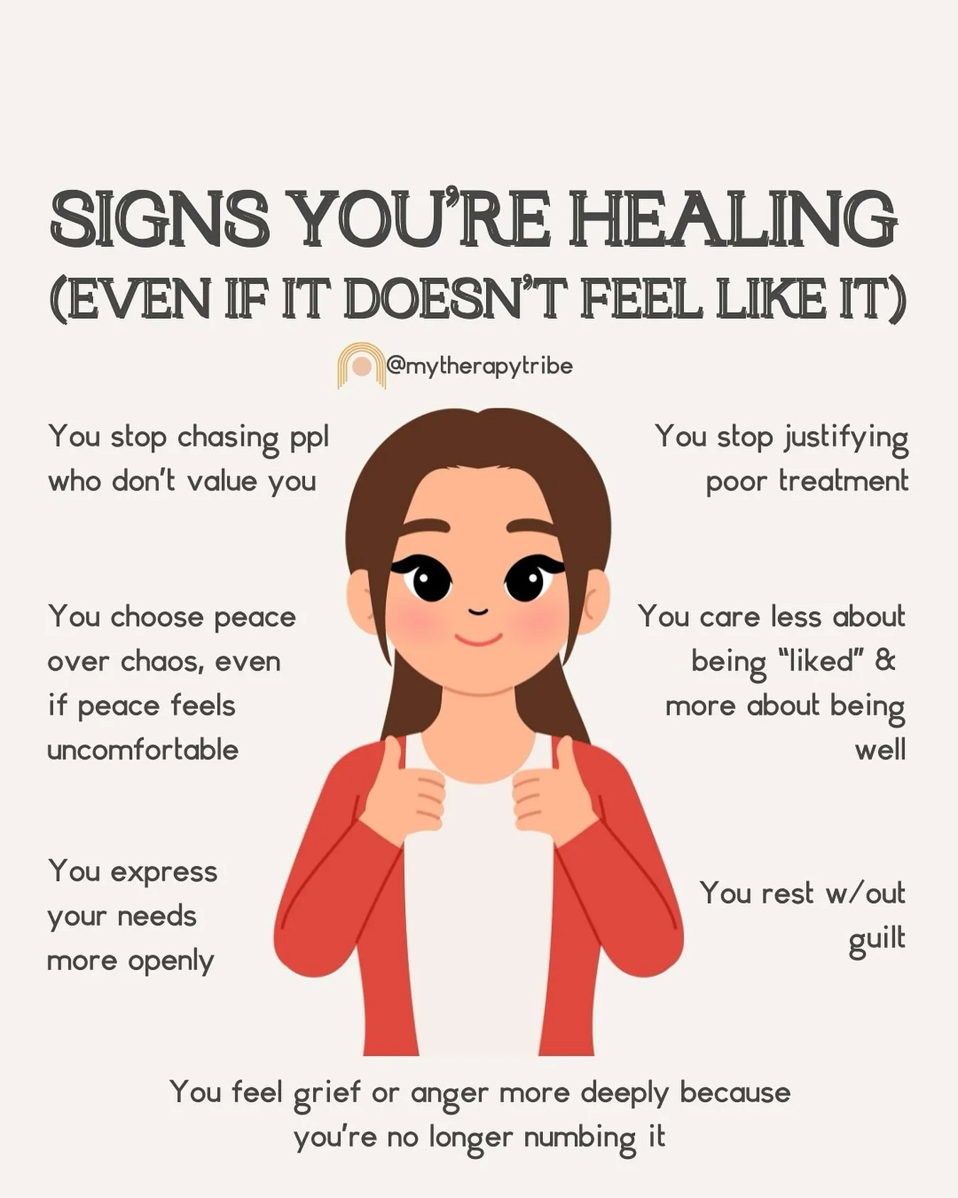 Healing doesn&rsquo;t always look like peace and calm.

Sometimes it feels messy, uncomfortable, and even harder than before.

But that doesn&rsquo;t mean you&rsquo;re stuck, it means you&rsquo;re growing. 🌱

Here are signs you&rsquo;re healing, eve