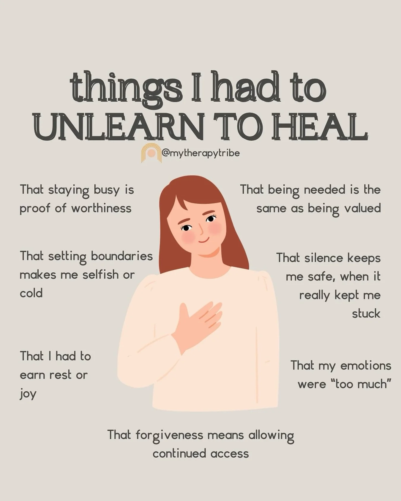 Healing has meant unlearning so much of what I thought was &ldquo;normal.&rdquo;

The things that once helped me survive started holding me back.

I had to unlearn putting everyone else first.

I had to unlearn mistaking chaos for connection.

I had 