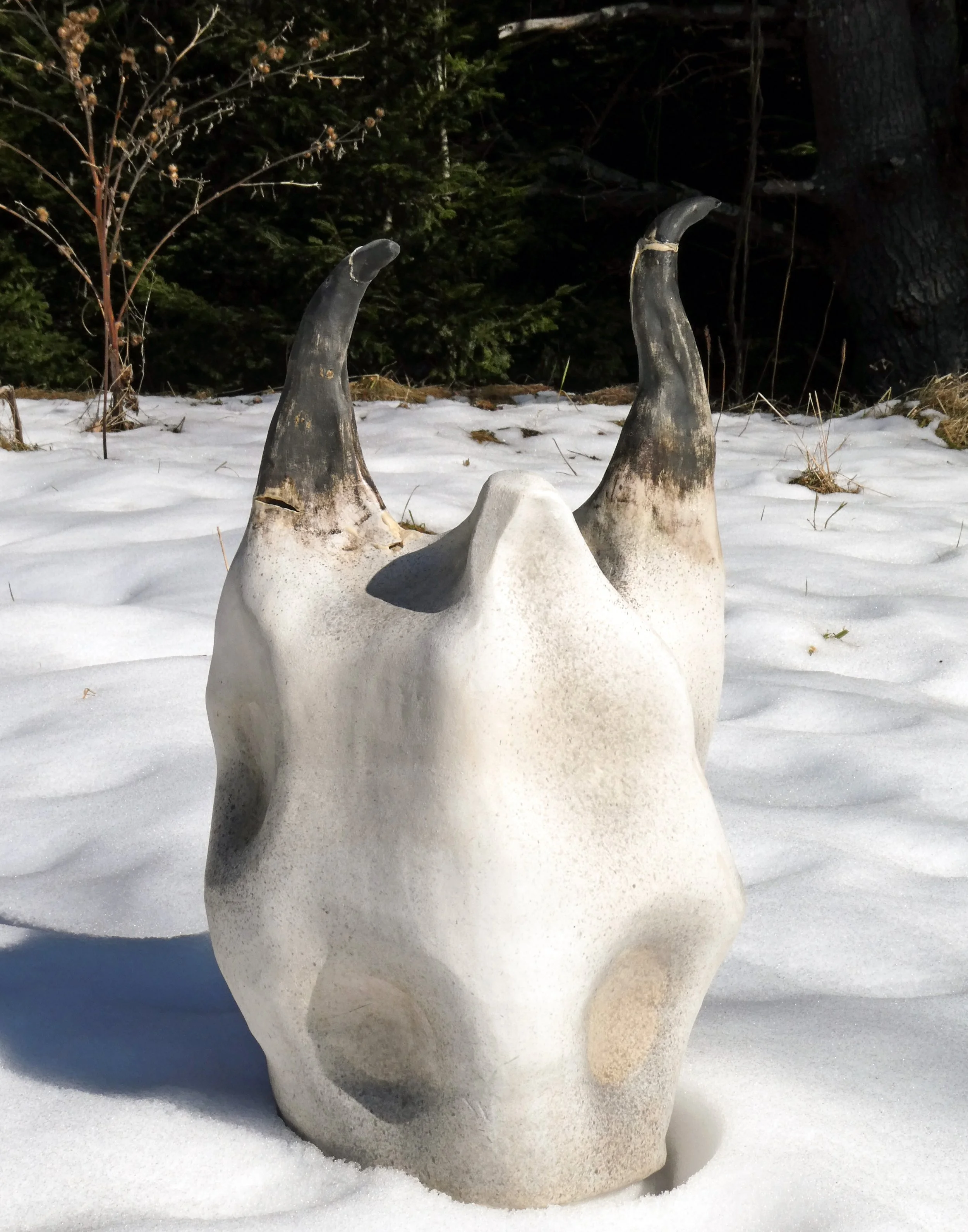 Antler Form, 2026, 30" x 14" x 12," glazed stoneware