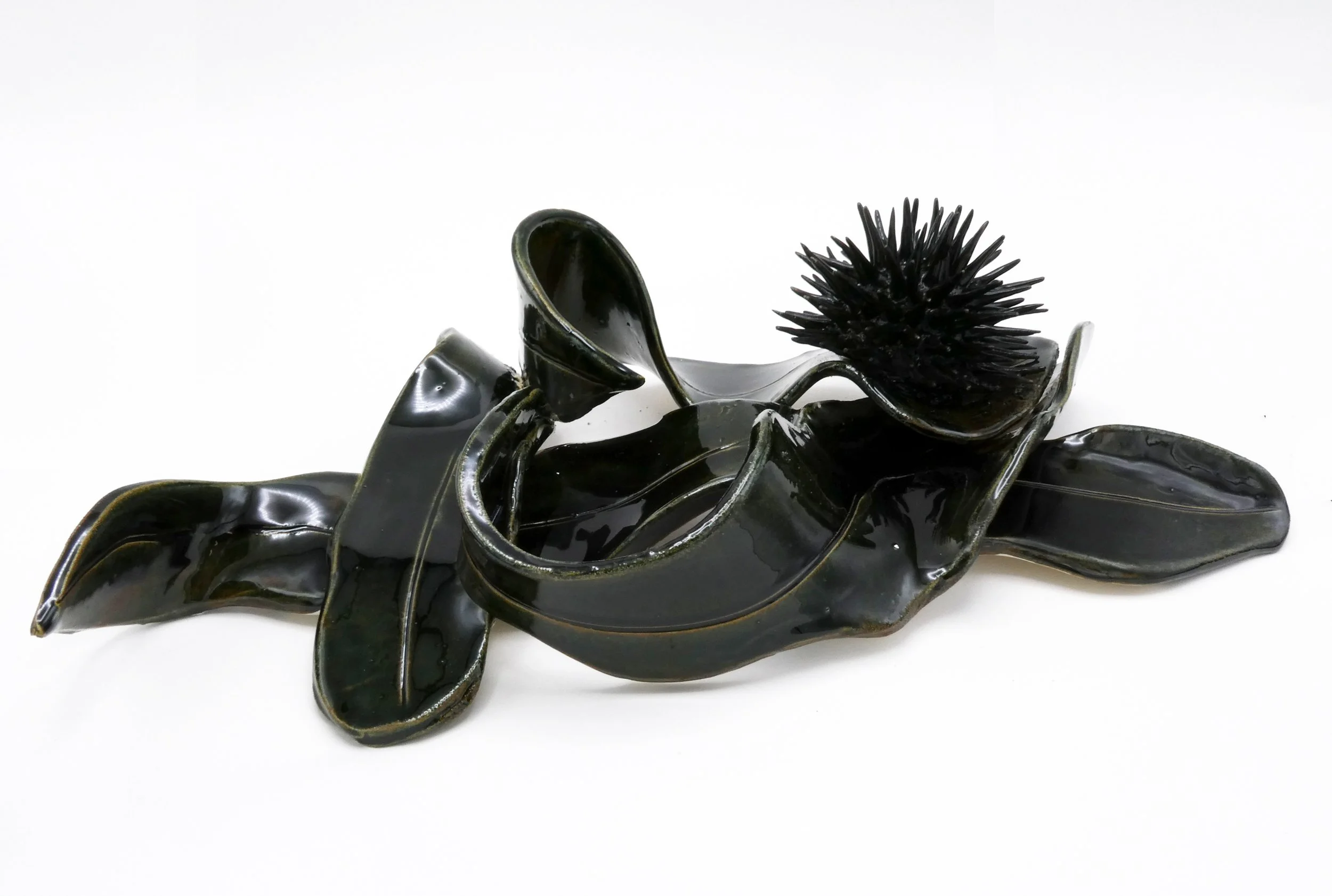 Kelp Study, 2026, Glazed stoneware, 6" x 21"  x 11"