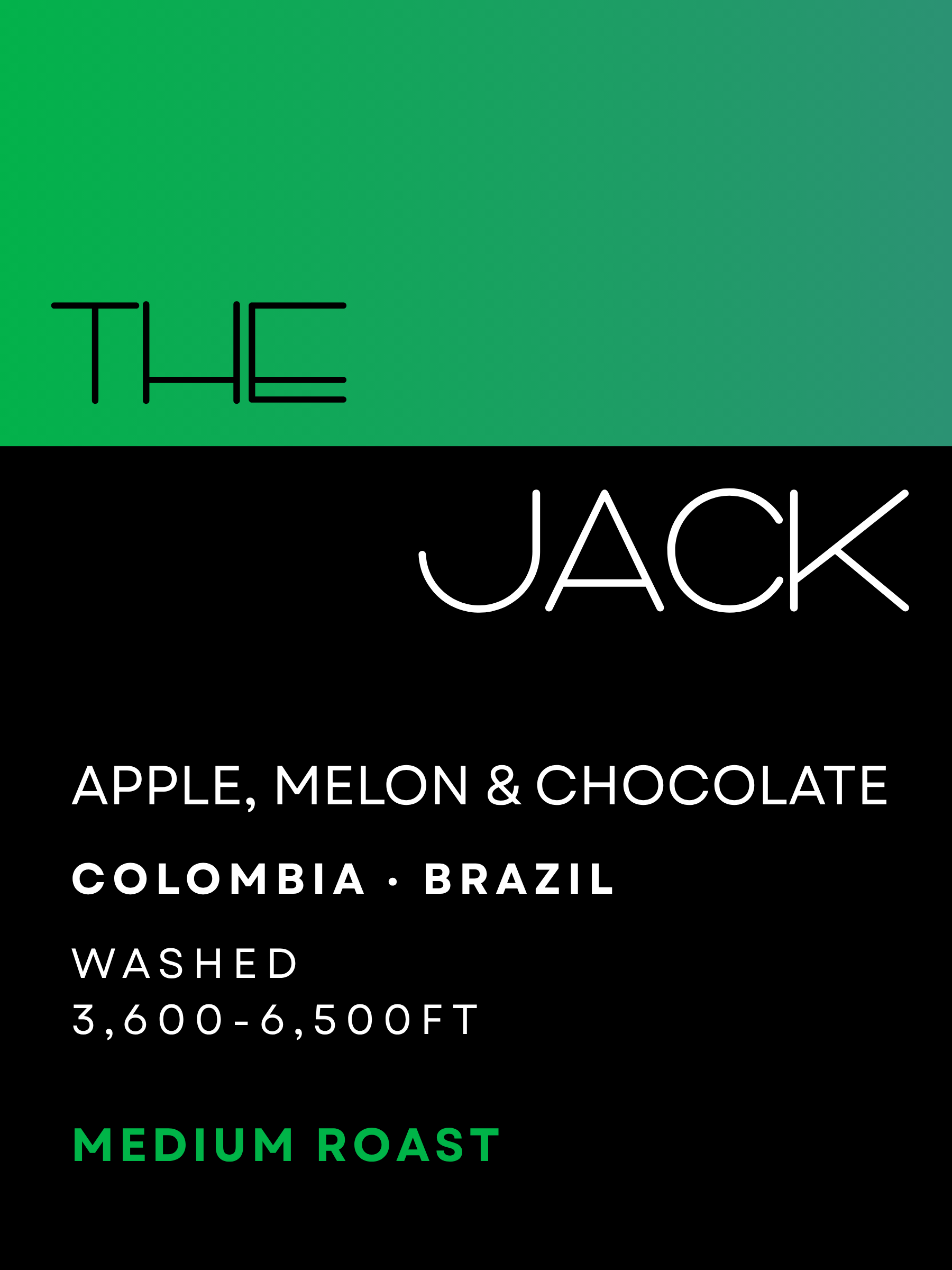 Bag of Humble Coffee Roasters The Jack medium roast coffee blend with apple, melon, and chocolate tasting notes.