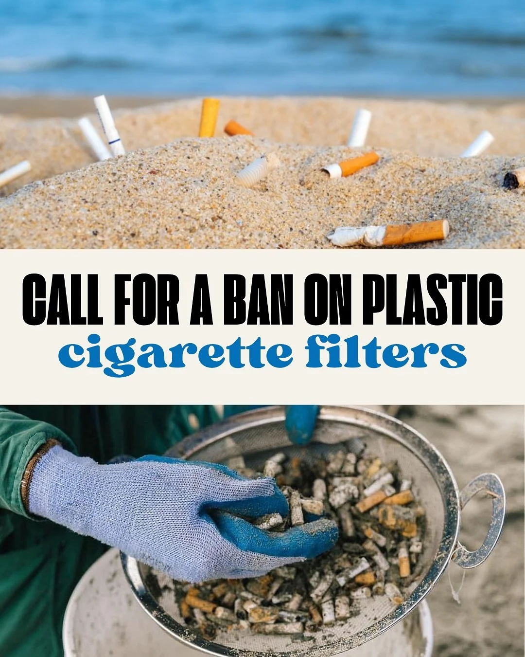 We urgently need a federal and global ban on plastic cigarette filters ❌🚬

From shoreline cleanups to cigarette butt collection with businesses, we&rsquo;ve removed and recycled millions of cigarette butts - keeping this pollutant out of the environ