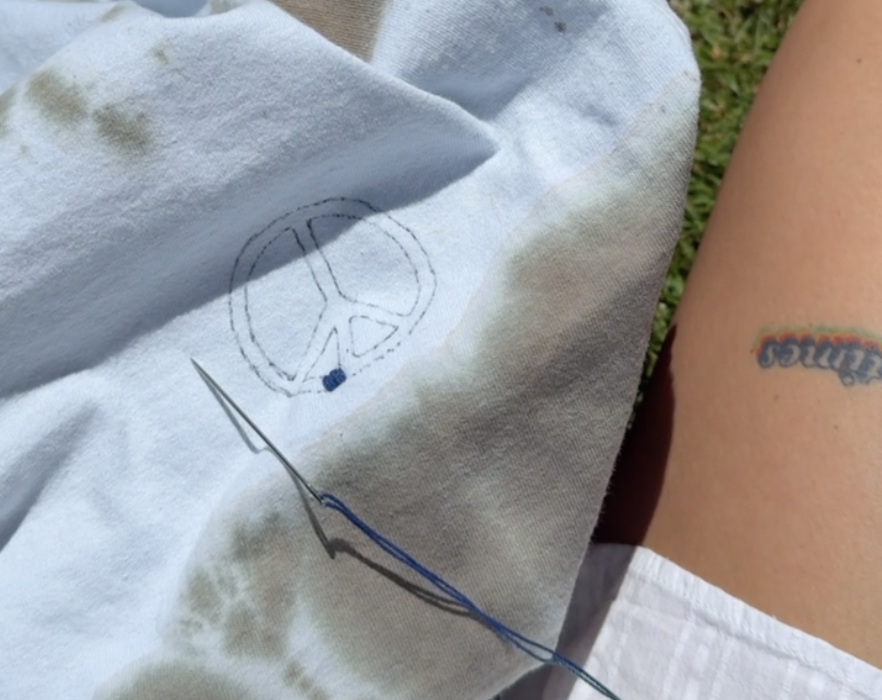 teaching myself how to embroider