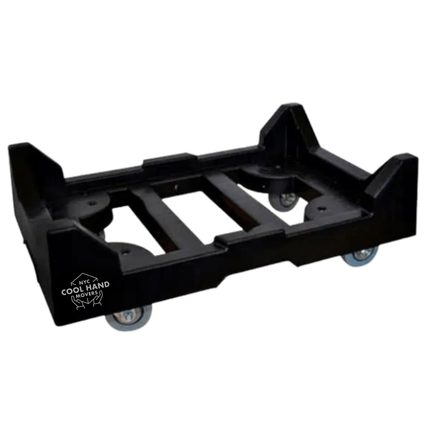 a rolling dolly for transporting moving bins
