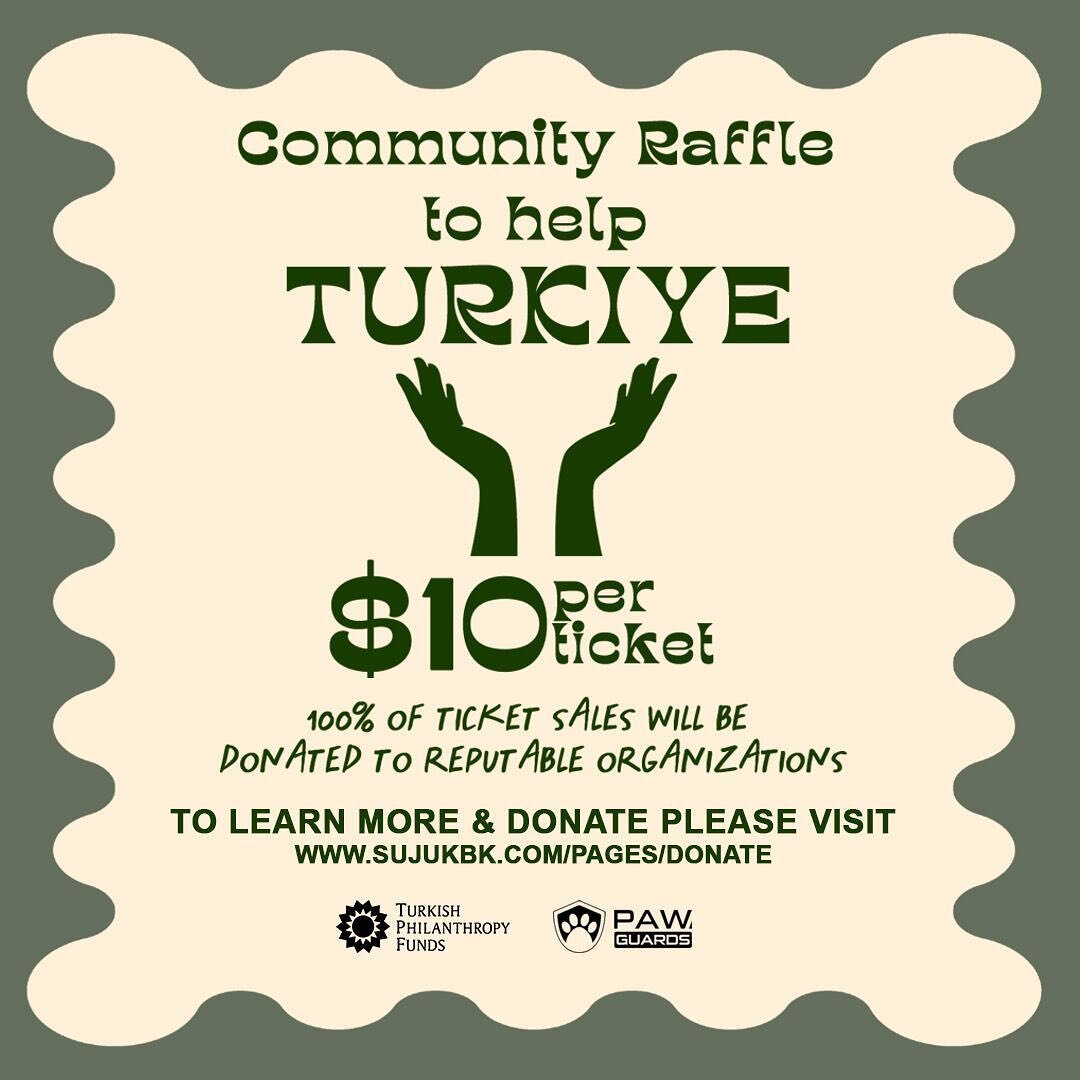 The wonderful folks at @sujukbrooklyn have organized a community raffle &amp; every dollar collected goes to the urgent needs of earthquake victims in Turkey. There are SO many prizes to win, including $100 to spend on moving or bins. Link in bio to 