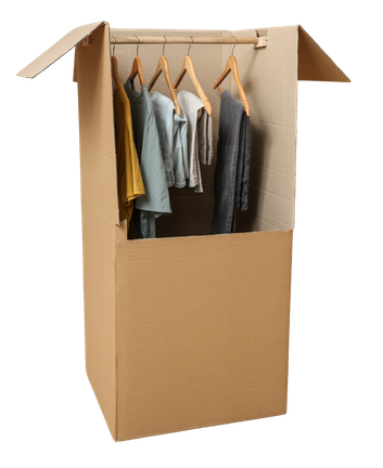 cardboard wardrobe box for moving hanging clothes