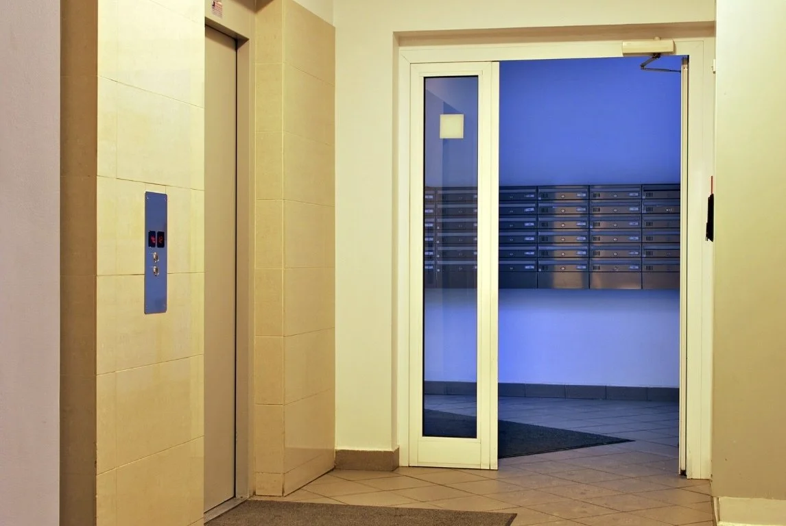 Mailroom in apartment building