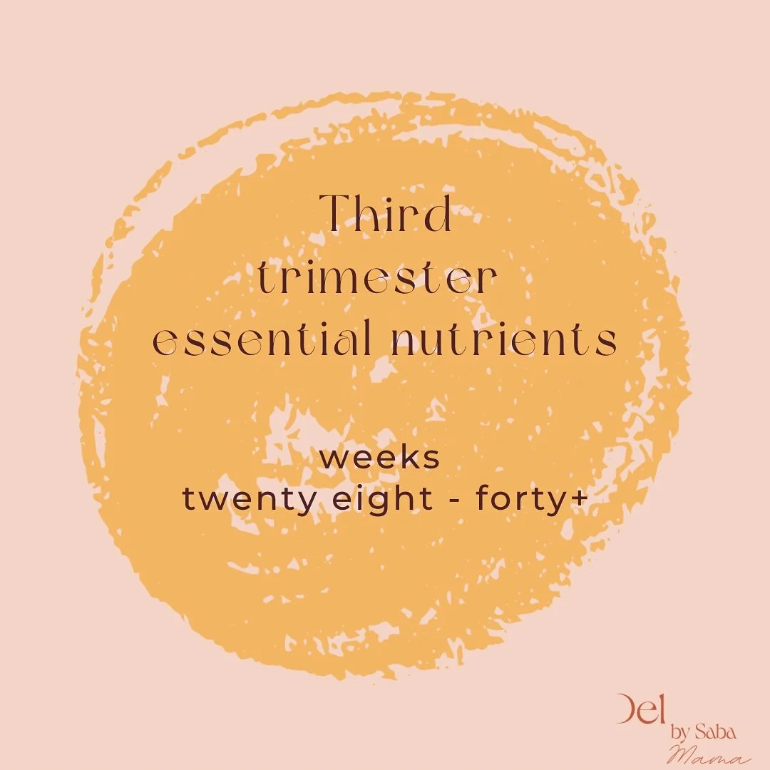 Third Trimester Nutrients (Weeks 28-40+)

As baby grows rapidly, nutritional needs reach their peak! Iron and protein support blood volume and placenta health, while calcium, D3, and K2 strengthen bones. 

It&rsquo;s common for baby to receive a vita