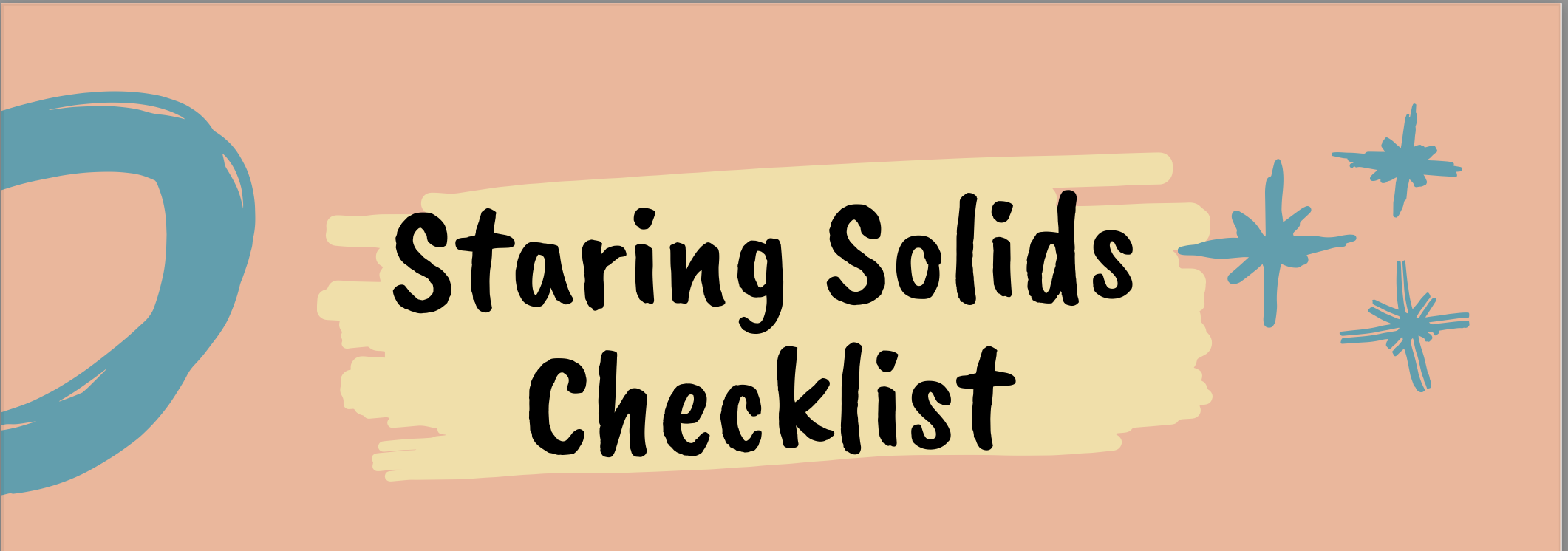 Free Starting Solids Checklist