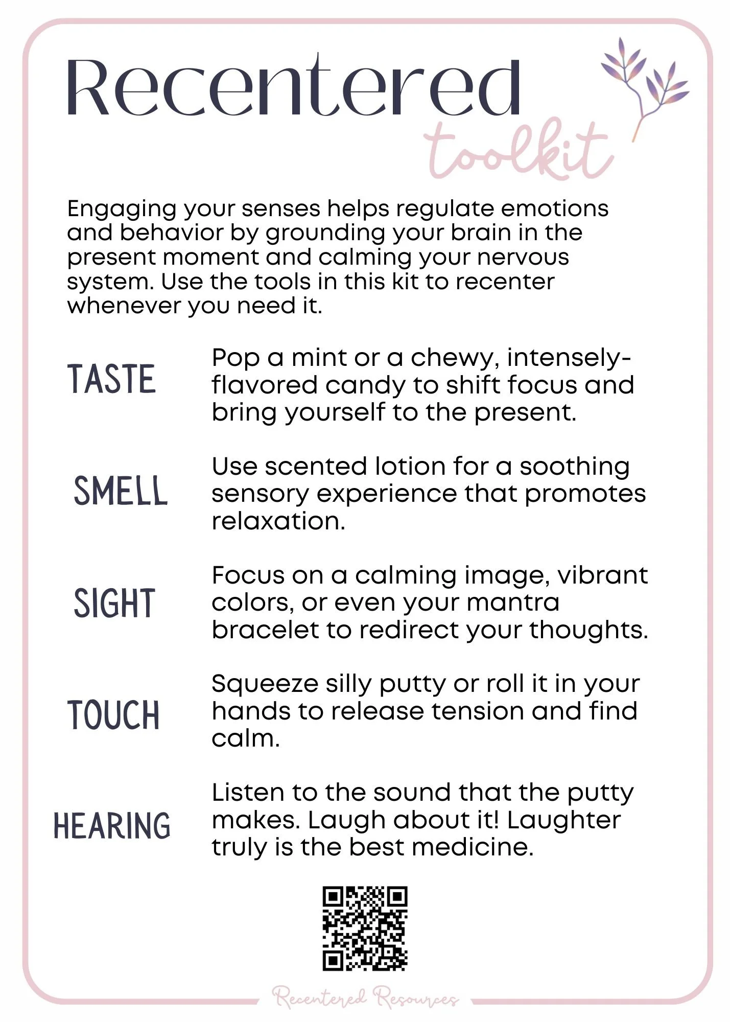 Recentered Toolkit