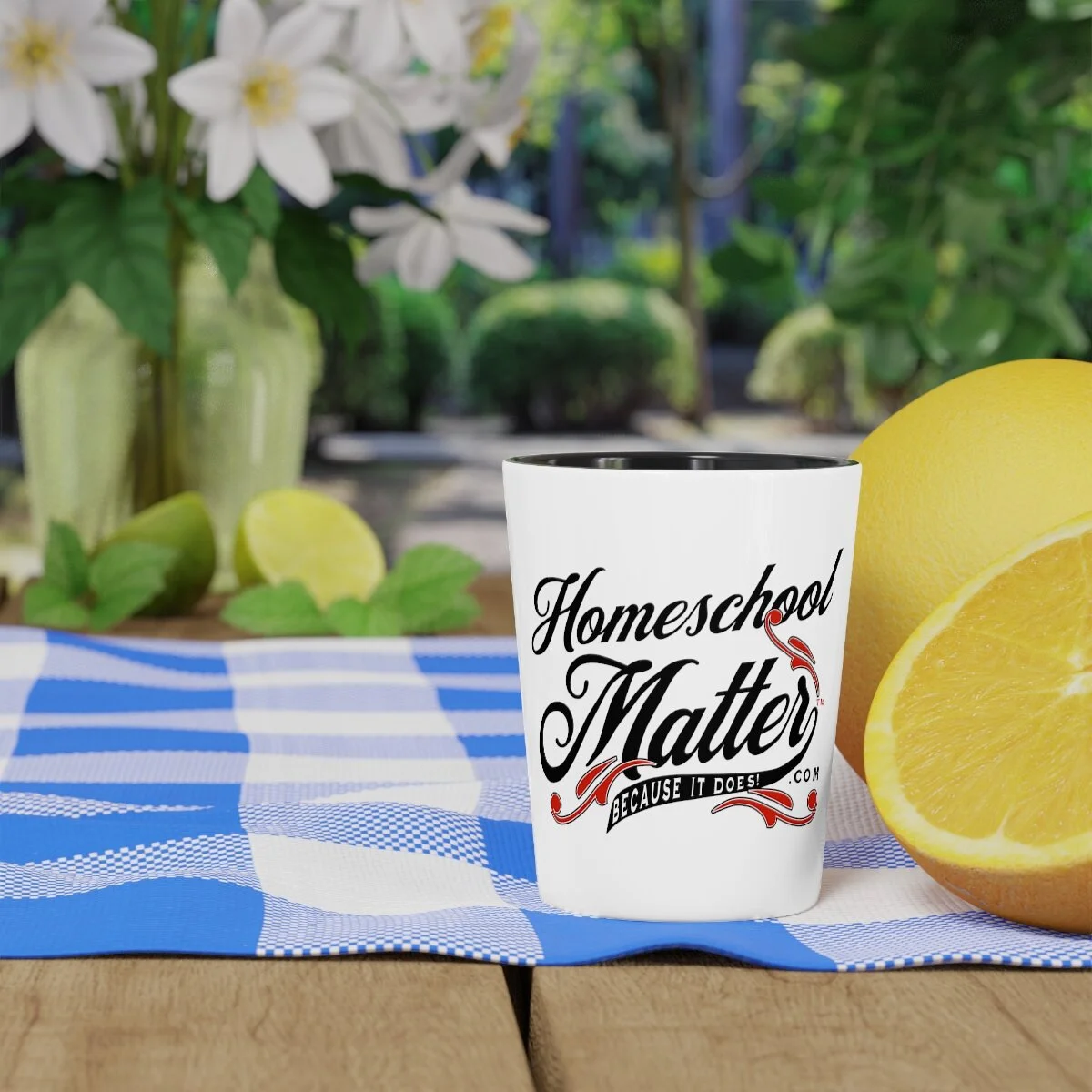 Homeschool Matter Awareness Brand Shot Glass, Gift for Mom, Happy Hour Shot Glass for Teachers, Cool Awareness Shot Glass