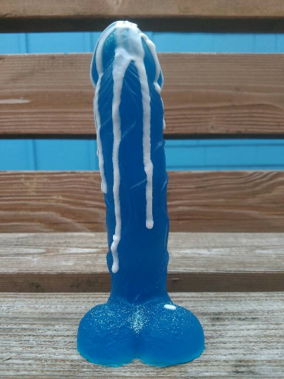 Glitter Premature ejaculation Penis shaped soap with veins extra large size, bachelor party, bachelorette party, white elephant gift, dildo
