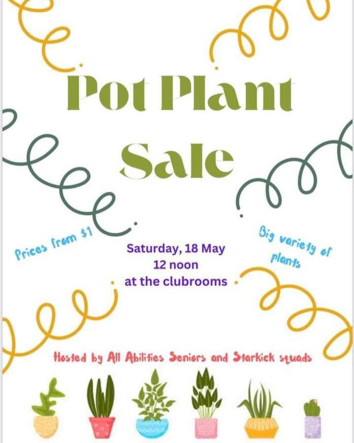 Our all abilities and Starkick squads are having a pot plant sale this weekend🌻🌲