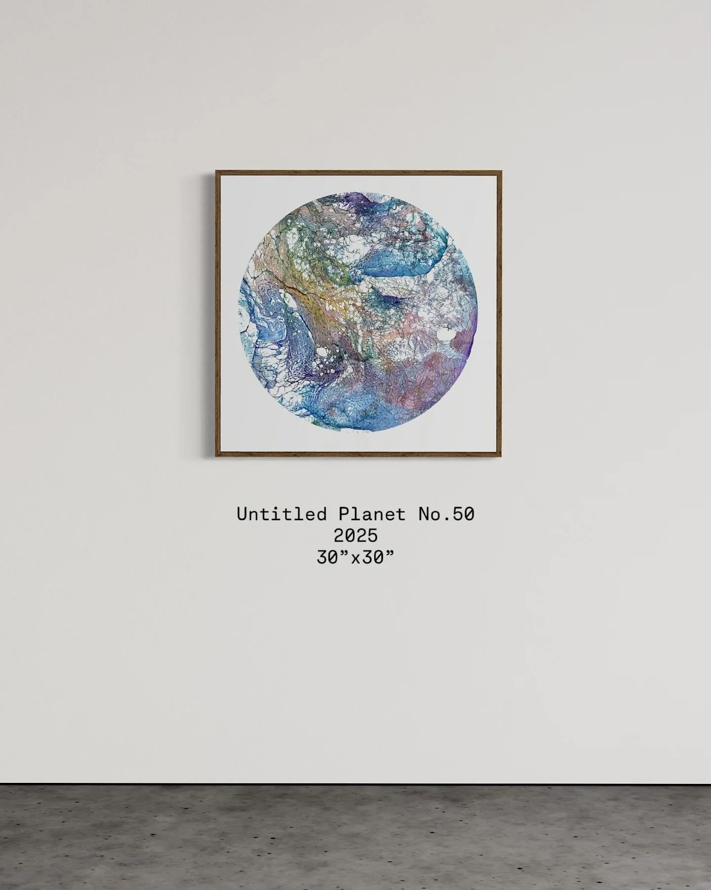 Untitled Planet No. 50 
30&rdquo;x30&rdquo; (76x76cm)
(Alkyd enamel- acrylic polymer - spray paint on yupo paper)

.
.
.
#serkanaltinoz #thespiritofwater #visualart #newartwork