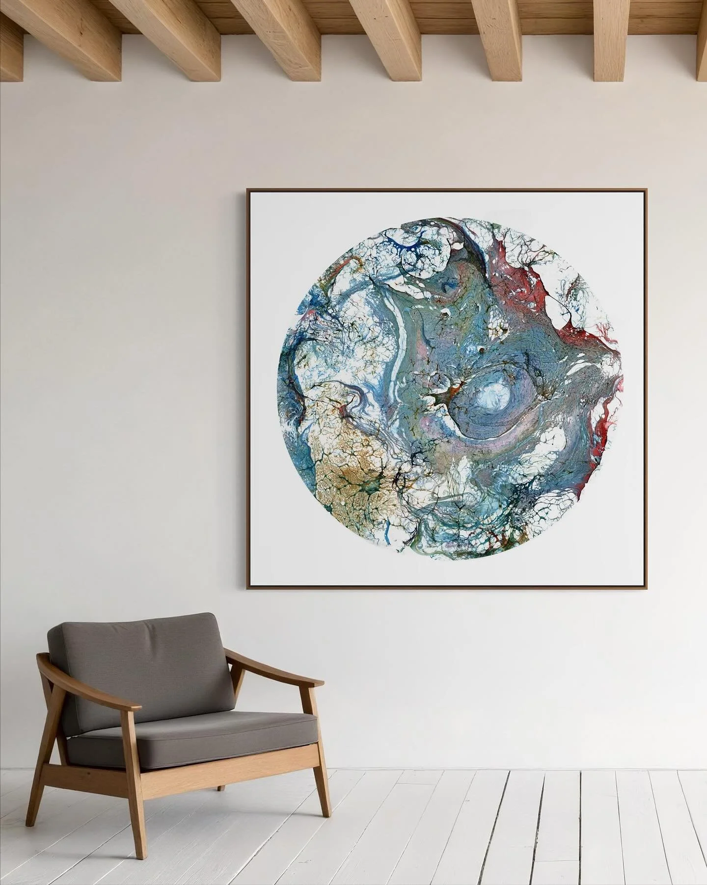 Untitled Planet No. 53, 2025
48x48 in ( 122x122cm ) 
Alkyd enamel &middot; acrylic polymer &middot; acrylic &middot; spray paint on canvas. 
Price &amp; inquiries &rarr; DM.
.
.
.
#serkanaltinox #thespritofwater #abstractart #visualart #gallerywall